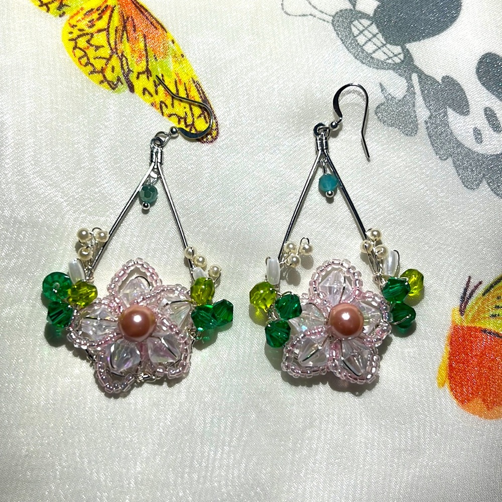 Handmade Flower Earrings